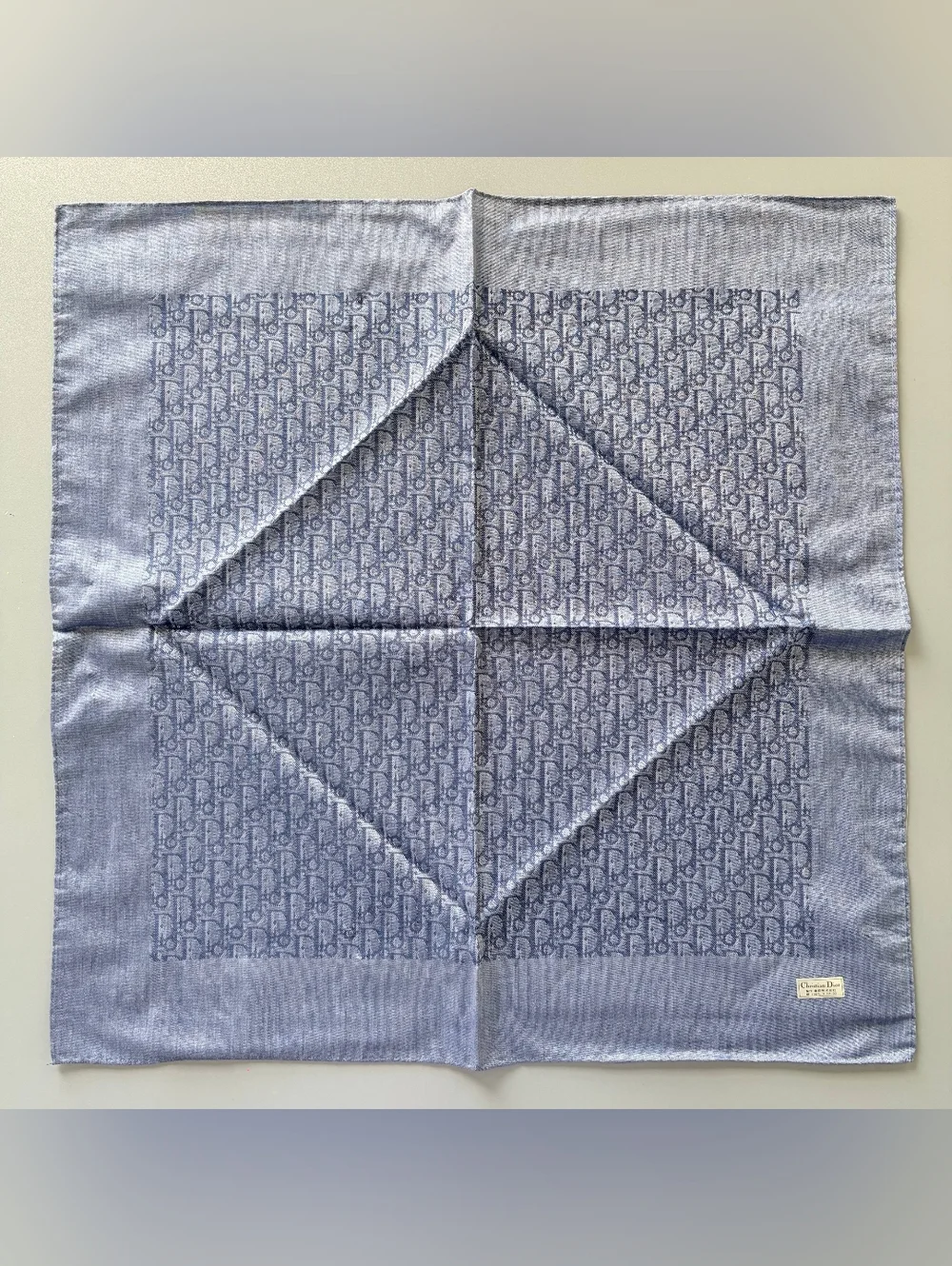 New Christian Dior Vintage Monogram Bandana Scarf Small / Handkerchief